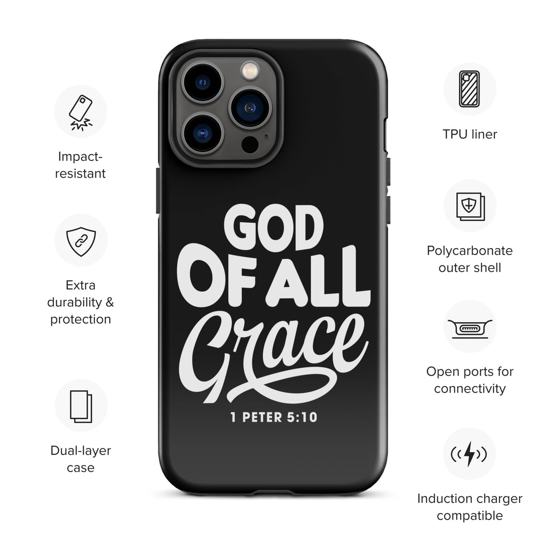 Christian Phone Case God of All Grace Black for iPhone® iPhone® Phone Cases   