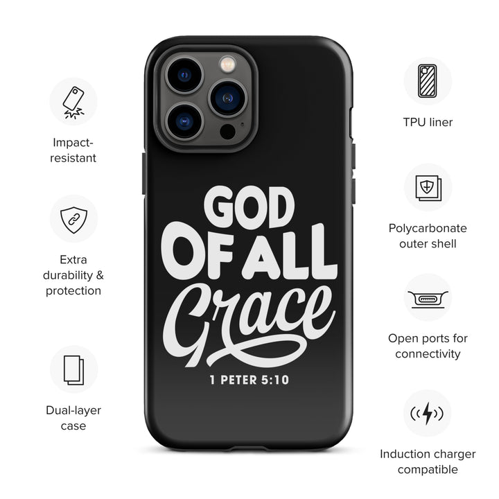 Christian Phone Case God of All Grace Black for iPhone® iPhone® Phone Cases   