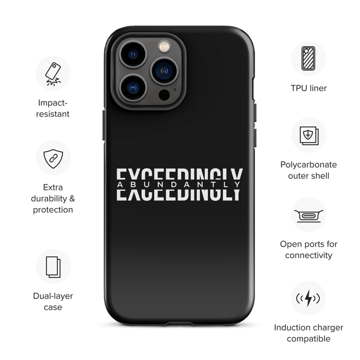 Christian Phone Case Exceedingly Abundantly Black for iPhone® iPhone® Phone Cases   