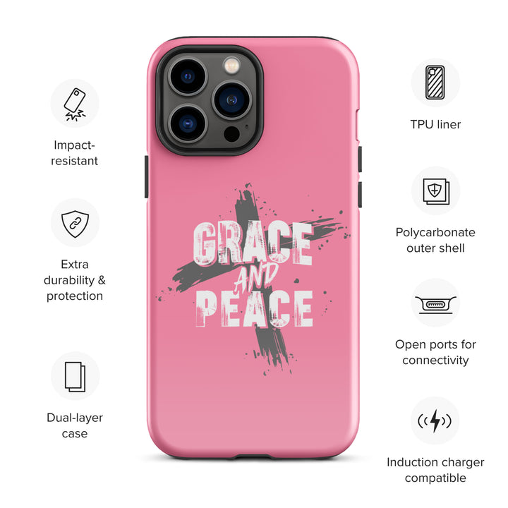 Christian Phone Case Grace and Peace Cross Pink for iPhone® iPhone® Phone Cases   