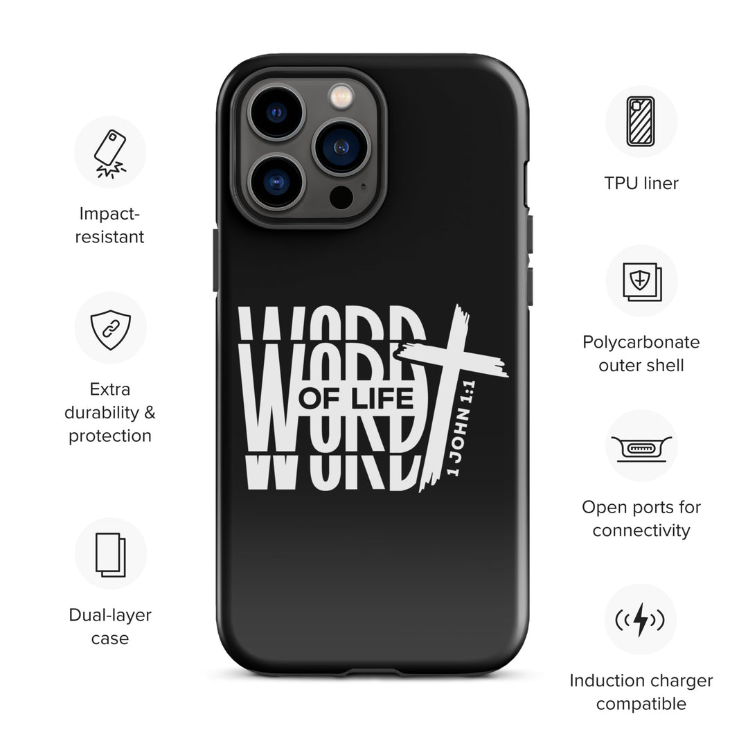 Christian Phone Case Word of Life Black for iPhone® iPhone® Phone Cases   