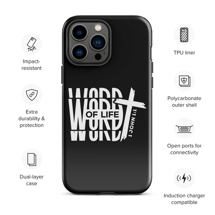 Christian Phone Case Word of Life Black for iPhone® iPhone® Phone Cases   