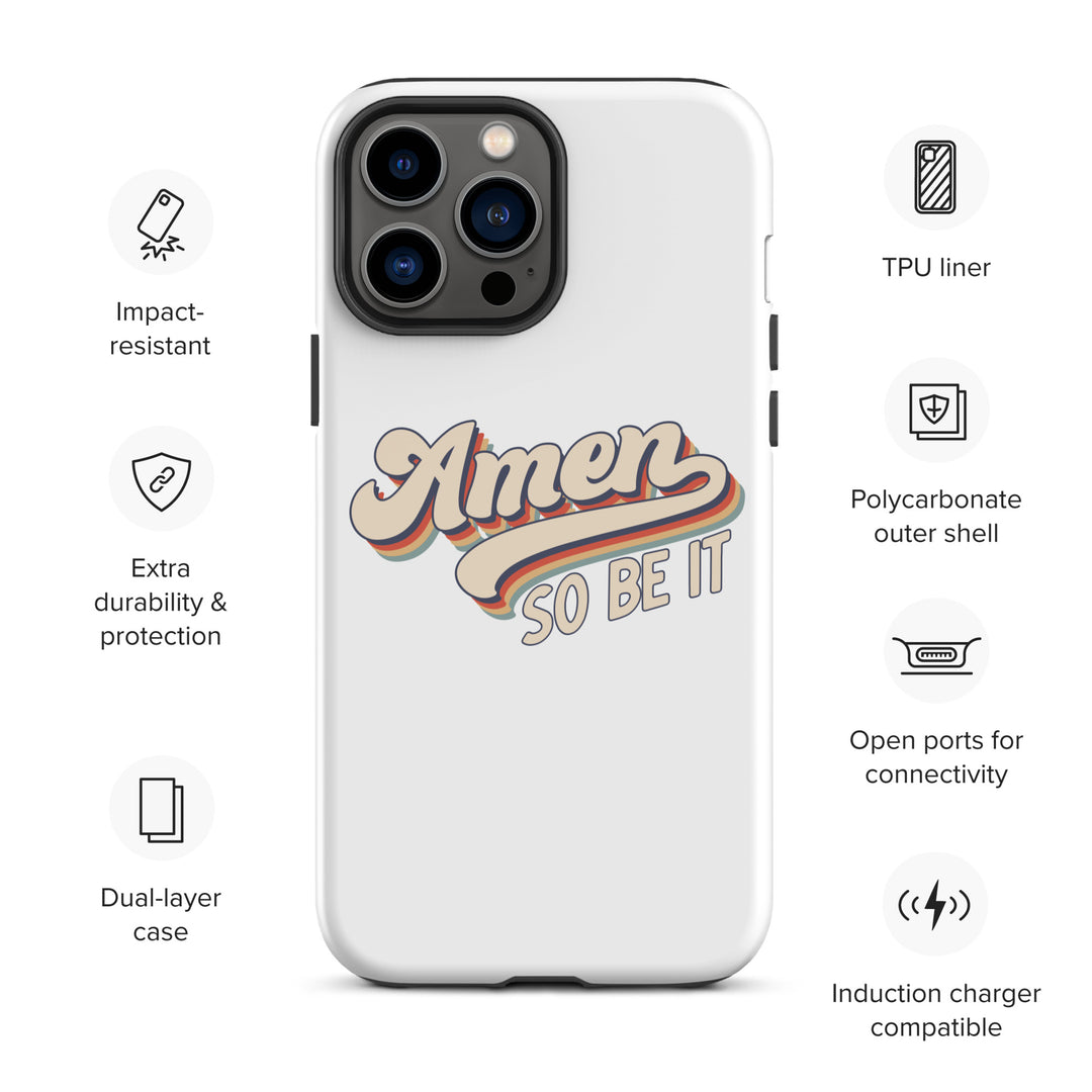 Christian Phone Case Amen So Be It White for iPhone® iPhone® Phone Cases   