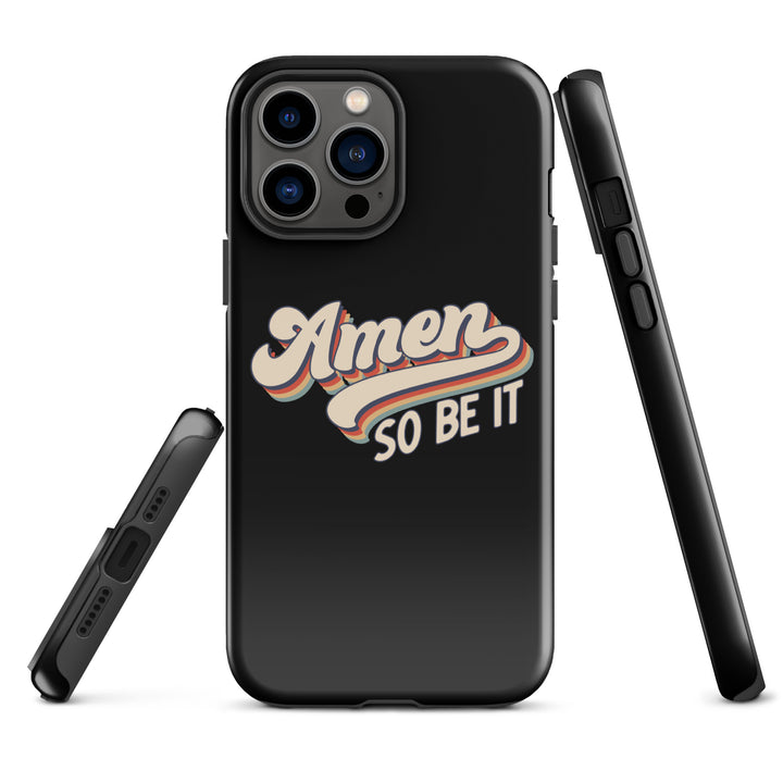 Christian Phone Case Amen So Be It Black for iPhone® iPhone® Phone Cases   