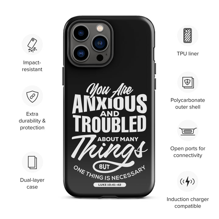 Christian Phone Case Anxious And Troubled Black for iPhone® iPhone® Phone Cases   