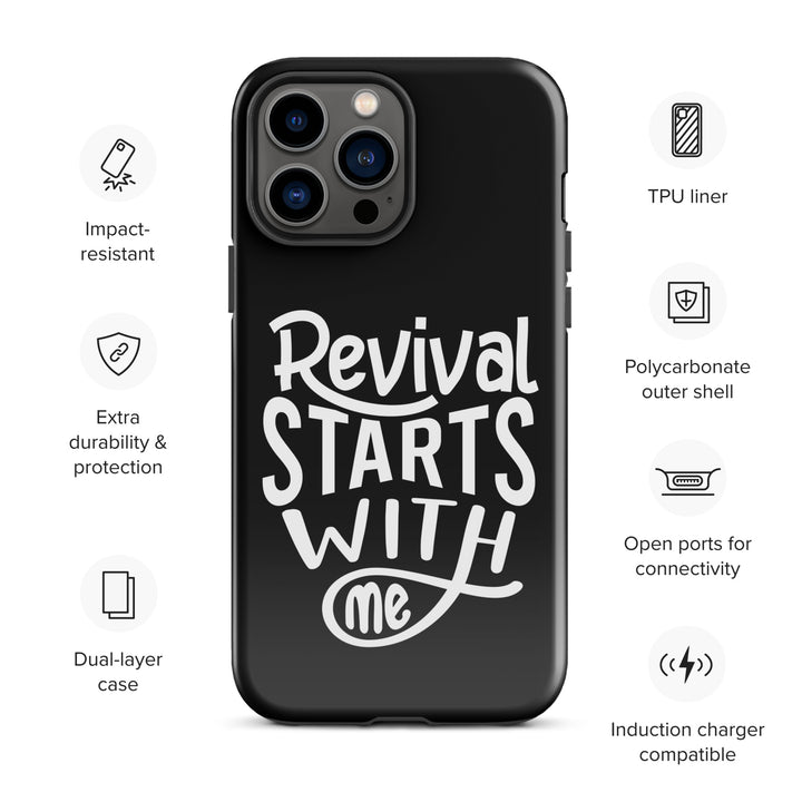 Christian Phone Case Revival Starts With Me Black for iPhone® iPhone® Phone Cases   