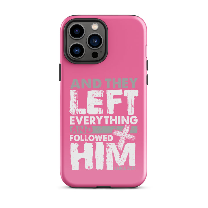 Christian Phone Case Left Everything Cross Pink for iPhone® iPhone® Phone Cases Glossy iPhone 13 Pro Max 