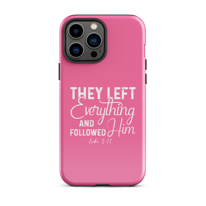 Christian Phone Case Left Everything Pink for iPhone® iPhone® Phone Cases Glossy iPhone 13 Pro Max 