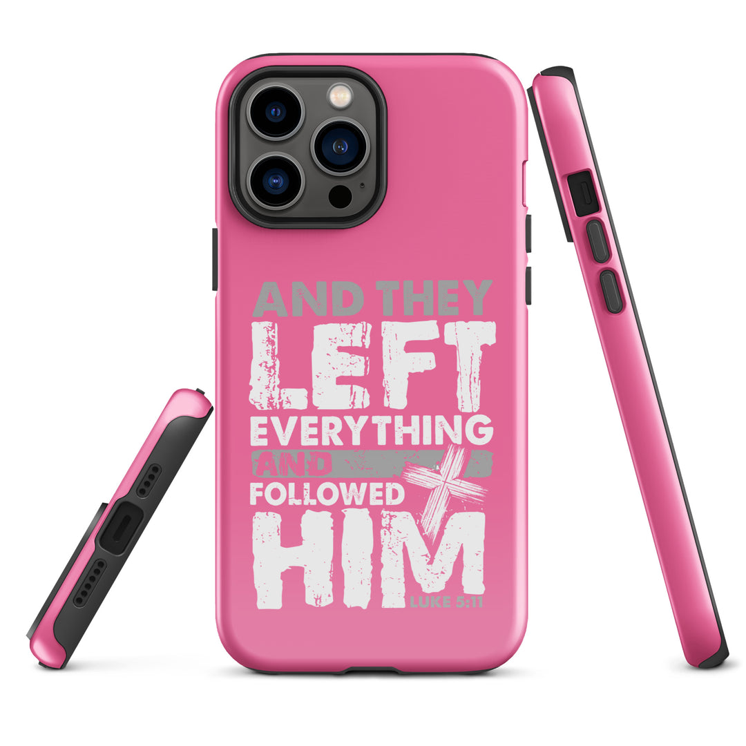 Christian Phone Case Left Everything Cross Pink for iPhone® iPhone® Phone Cases   