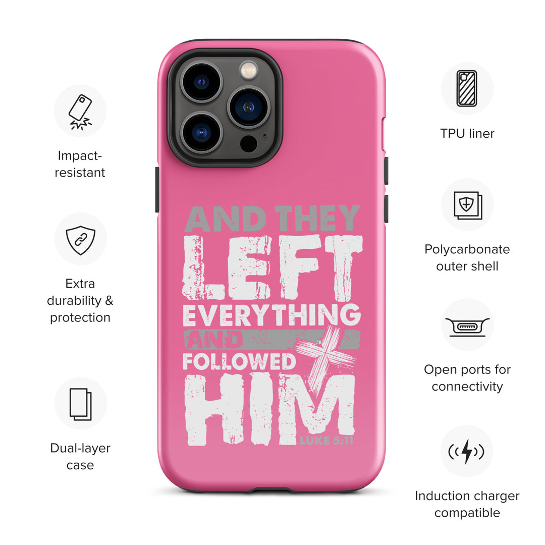 Christian Phone Case Left Everything Cross Pink for iPhone® iPhone® Phone Cases   