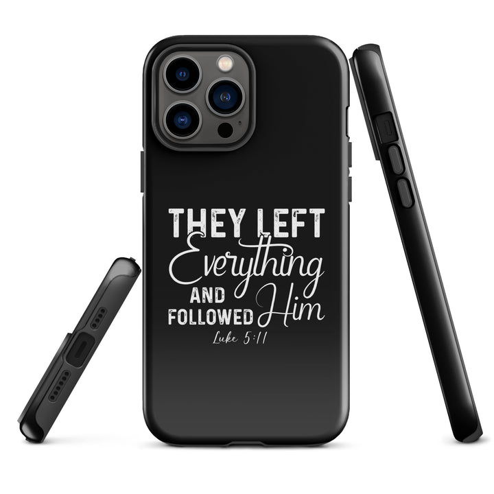 Christian Phone Case Left Everything Black for iPhone® iPhone® Phone Cases   