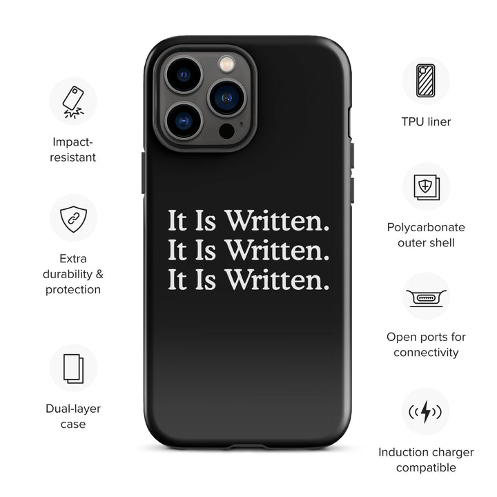 Christian Phone Case It Is Written Black for iPhone® iPhone® Phone Cases   