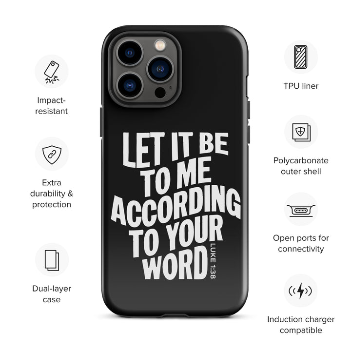 Christian Phone Case According To Your Word Black for iPhone® iPhone® Phone Cases   