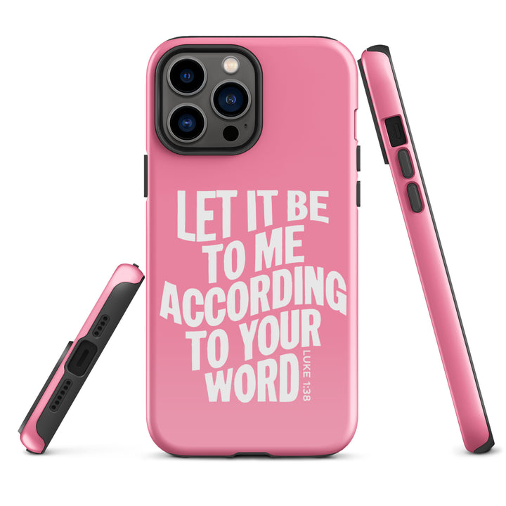 Christian Phone Case According To Your Word Pink  for iPhone® iPhone® Phone Cases   