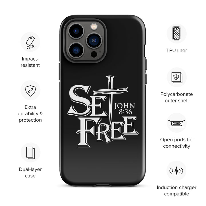 Christian Phone Case Set Free Black for iPhone® iPhone® Phone Cases   