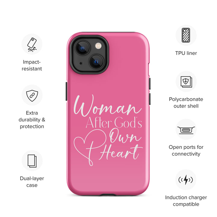 Christian Phone Case Woman After God's Heart Pink for iPhone® iPhone® Phone Cases   