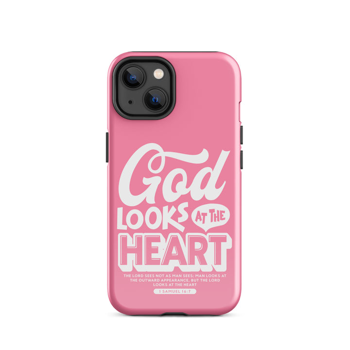 Christian Phone Case God Looks At Heart for iPhone® iPhone® Phone Cases Glossy iPhone 14 