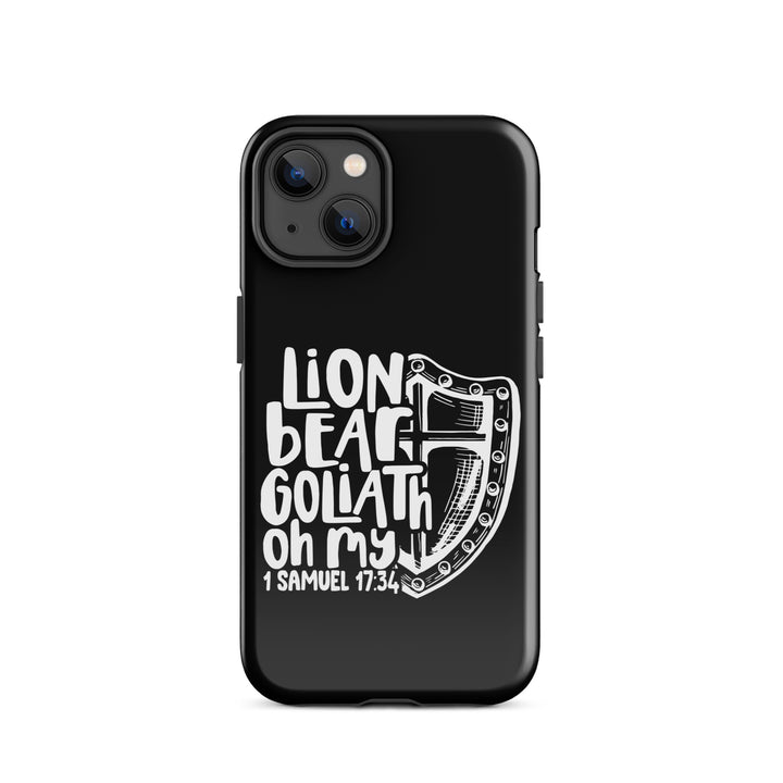 Christian Phone Case Lion Bear Goliath Oh My for iPhone® iPhone® Phone Cases Glossy iPhone 14 