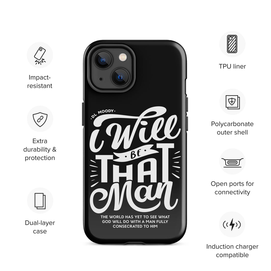 Christian Phone Case I Will Be That Man Black for iPhone® iPhone® Phone Cases   