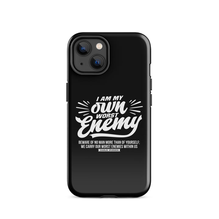 Christian Phone Case Worst Enemy Black for iPhone® iPhone® Phone Cases Glossy iPhone 14 