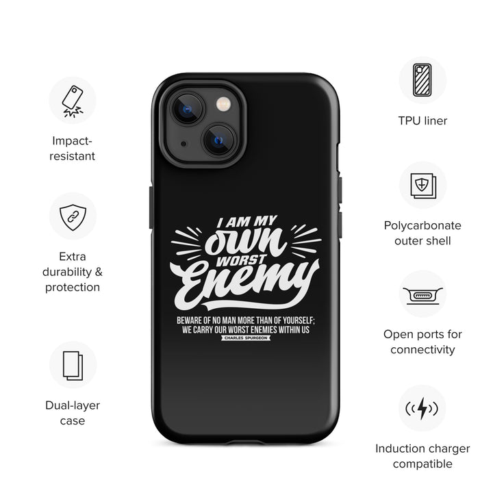 Christian Phone Case Worst Enemy Black for iPhone® iPhone® Phone Cases   