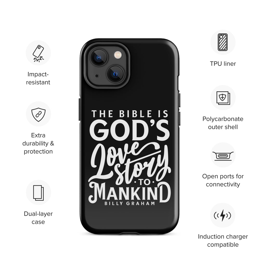 Christian Phone Case God's Love Story Black for iPhone® iPhone® Phone Cases   