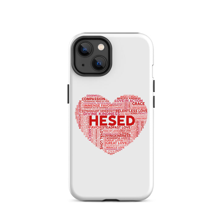 Christian Phone Case Hesed Heart White for iPhone® iPhone® Phone Cases Glossy iPhone 14 