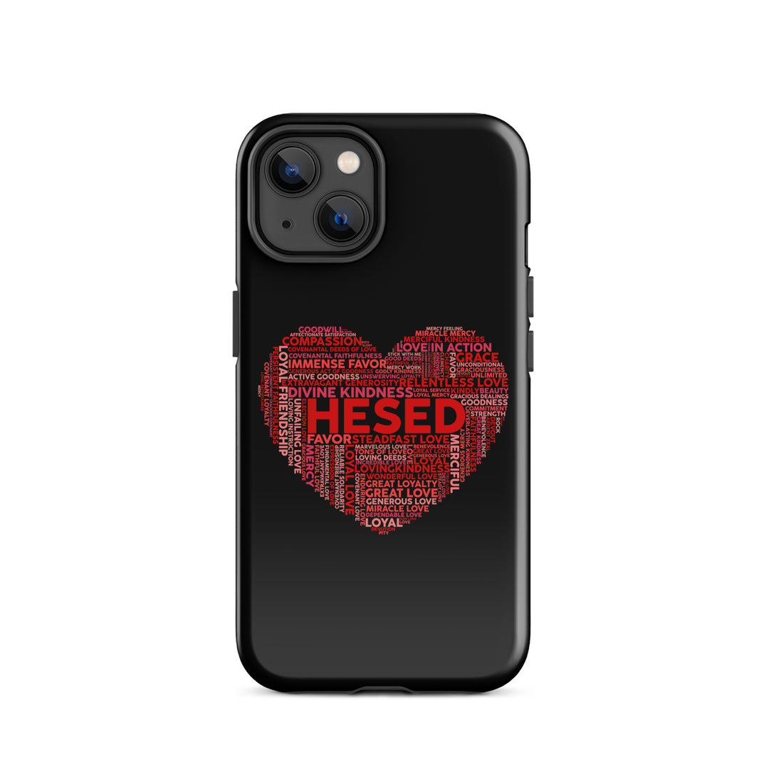 Christian Phone Case Hesed Heart Black for iPhone® iPhone® Phone Cases Glossy iPhone 14 