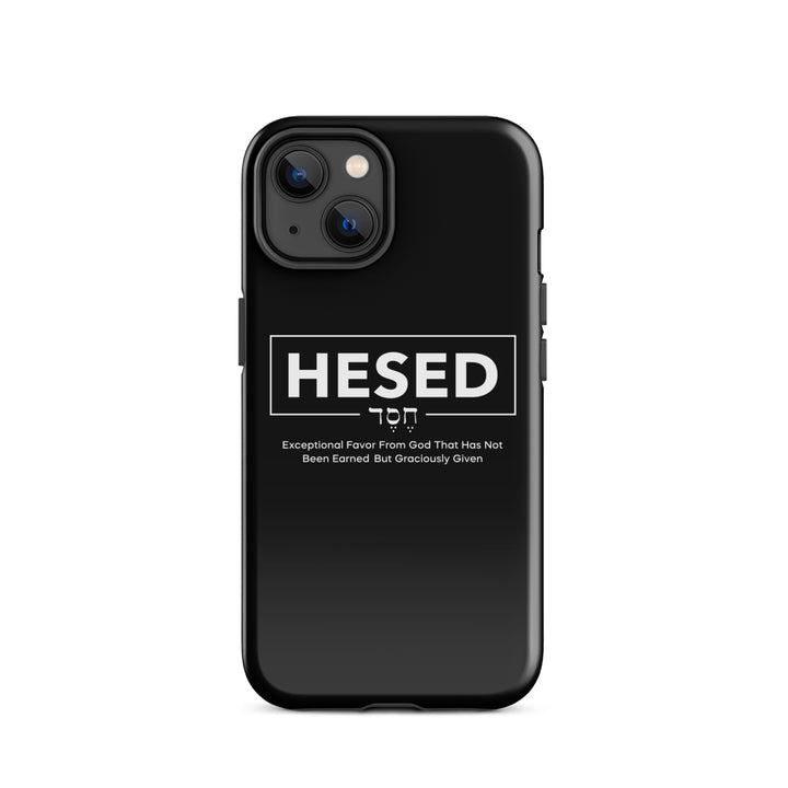 Christian Phone Case Hesed Hebrew Exceptional Favor Black for iPhone® iPhone® Phone Cases Glossy iPhone 14 