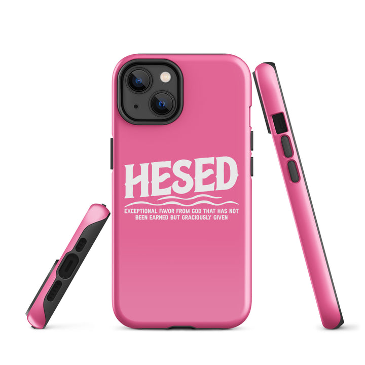 Christian Phone Case Hesed Exceptional Favor Pink for iPhone® iPhone® Phone Cases   