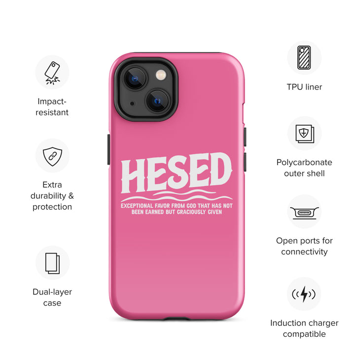 Christian Phone Case Hesed Exceptional Favor Pink for iPhone® iPhone® Phone Cases   