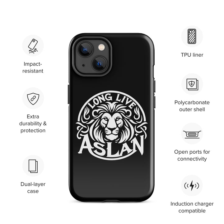 Christian Phone Case Long Live Aslan Black for iPhone® iPhone® Phone Cases   