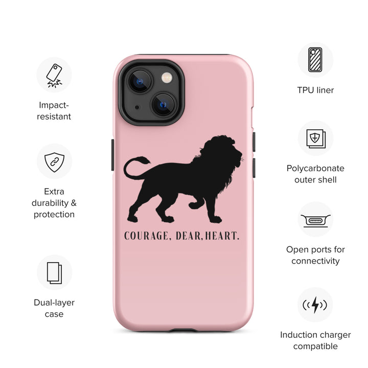 Christian Phone Case Courage Dear Heart Pink for iPhone® iPhone® Phone Cases   