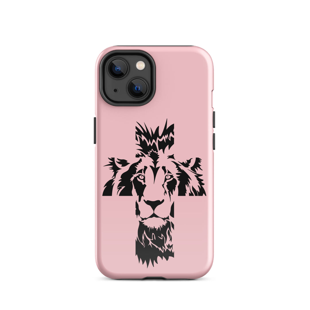 Christian Phone Case Aslan Cross Pink for iPhone® iPhone® Phone Cases Glossy iPhone 14 