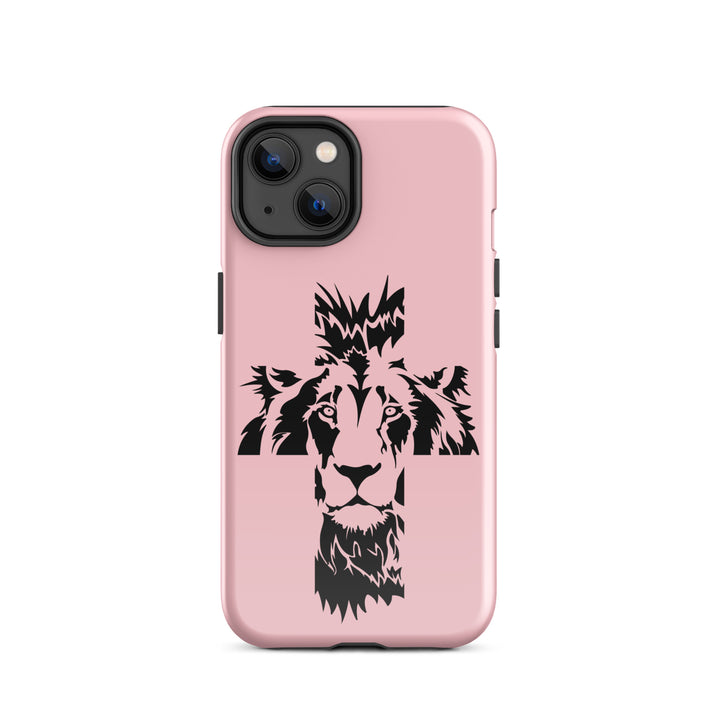 Christian Phone Case Aslan Cross Pink for iPhone® iPhone® Phone Cases Glossy iPhone 14 