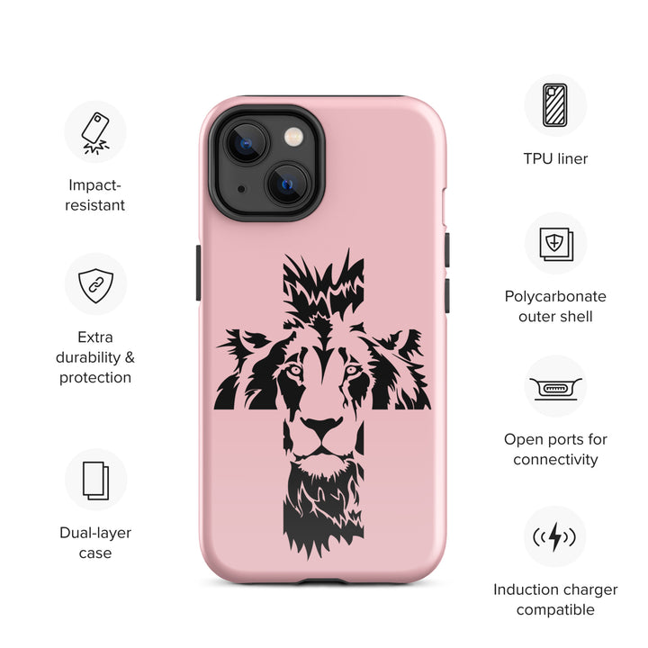 Christian Phone Case Aslan Cross Pink for iPhone® iPhone® Phone Cases   