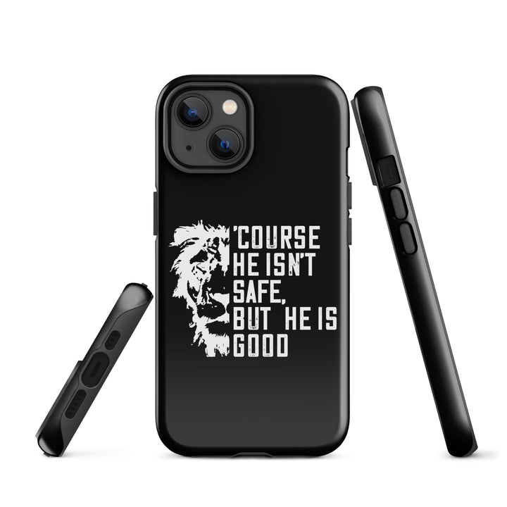 Christian Phone Case for iPhone® 'Course He Isn't Safe Black iPhone® Phone Cases   