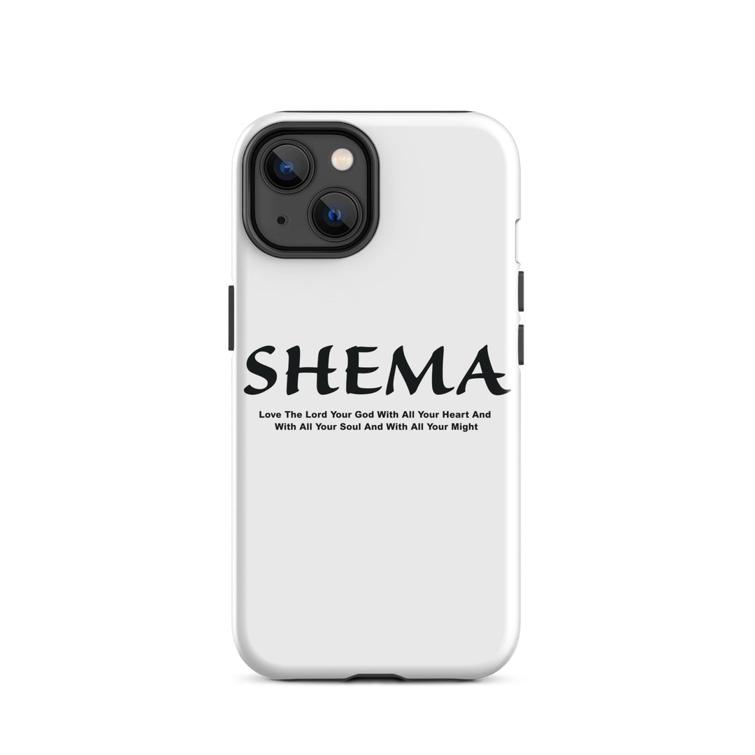 Christian Phone Case Shema Love The Lord White for iPhone® iPhone® Phone Cases Glossy iPhone 14 