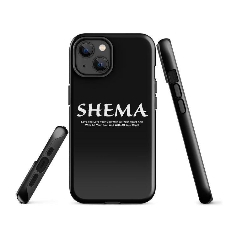 Christian Phone Case Shema Love The Lord Black  for iPhone® iPhone® Phone Cases   