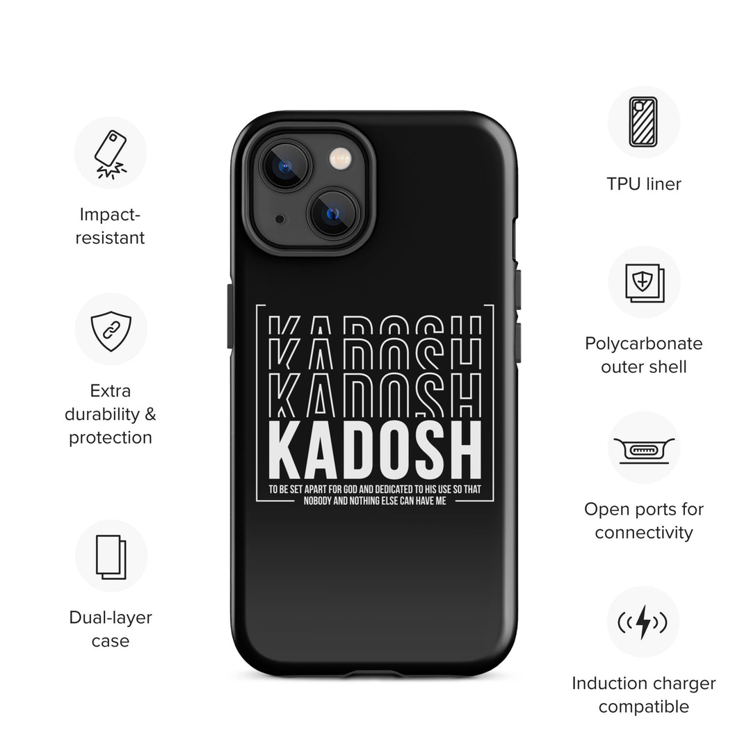 Christian Phone Case Kadosh Dedicated To His Use Black for iPhone® iPhone® Phone Cases   