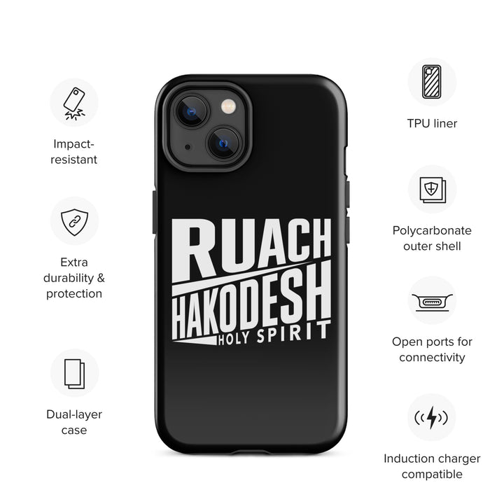 Christian Phone Case Ruach Hakodesh Holy Spirit Black for iPhone® iPhone® Phone Cases   