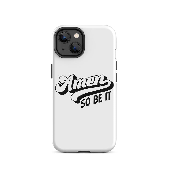 Christian Phone Case Amen So Be It White for iPhone® iPhone® Phone Cases Glossy iPhone 14 