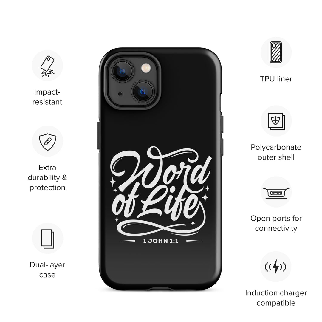 Christian Phone Case Word of Life Black for iPhone® iPhone® Phone Cases   