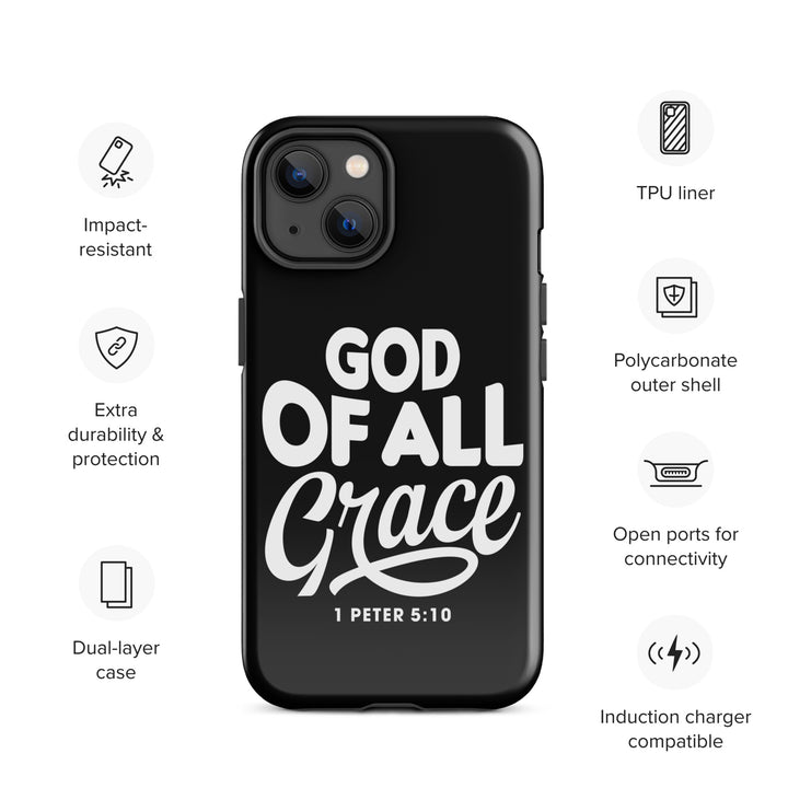 Christian Phone Case God of All Grace Black for iPhone® iPhone® Phone Cases   