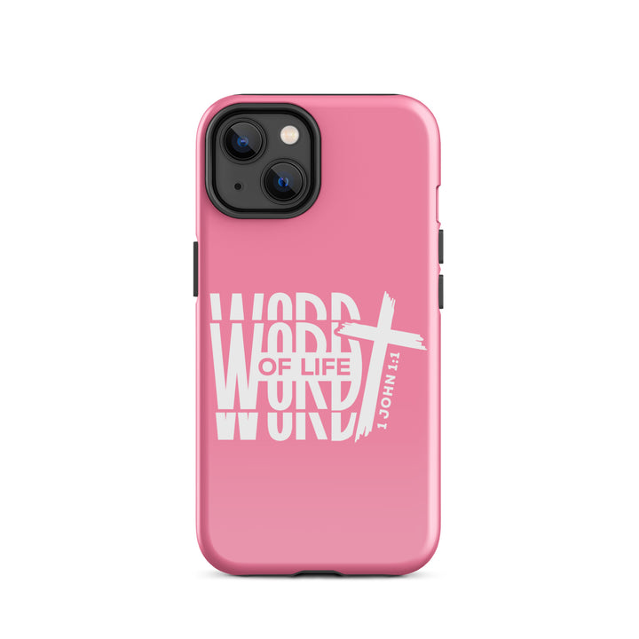 Christian Phone Case Word of Life Cross Pink for iPhone® iPhone® Phone Cases Glossy iPhone 14 