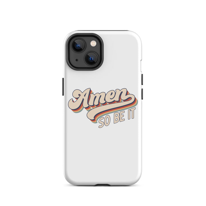 Christian Phone Case Amen So Be It White for iPhone® iPhone® Phone Cases Glossy iPhone 14 