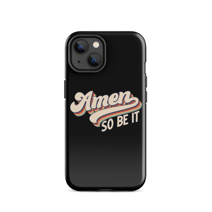 Christian Phone Case Amen So Be It Black for iPhone® iPhone® Phone Cases Glossy iPhone 14 