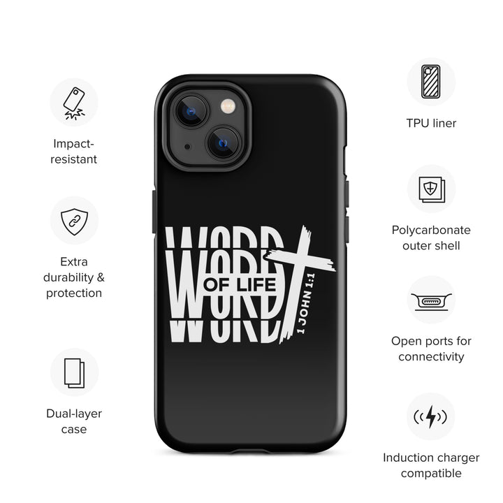 Christian Phone Case Word of Life Black for iPhone® iPhone® Phone Cases   