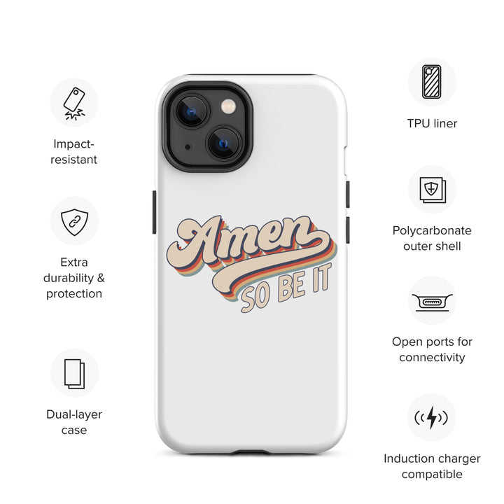 Christian Phone Case Amen So Be It White for iPhone® iPhone® Phone Cases   