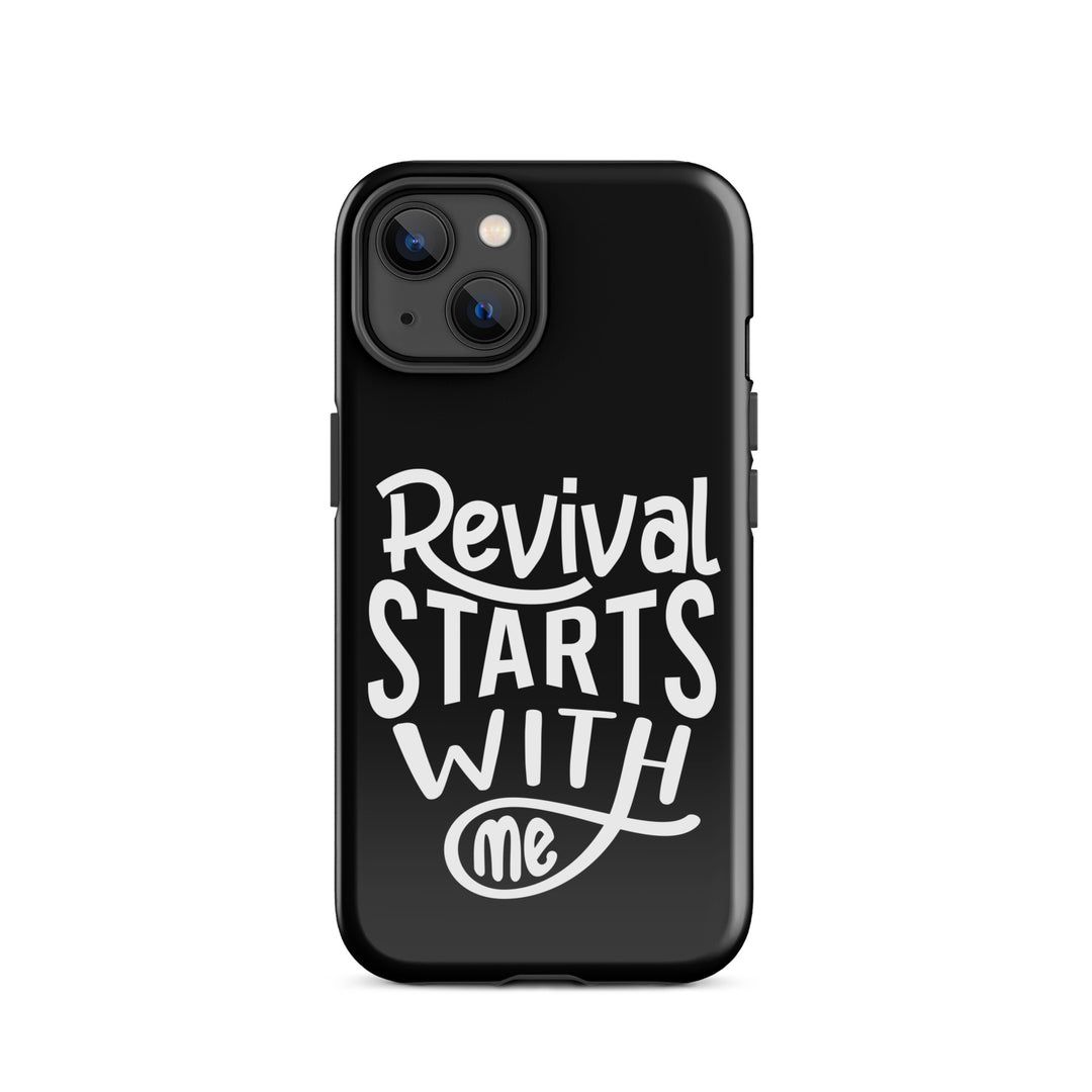 Christian Phone Case Revival Starts With Me Black for iPhone® iPhone® Phone Cases Glossy iPhone 14 